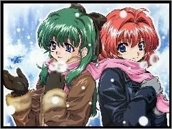 dziewczyny, Onegai Twins, śnieg